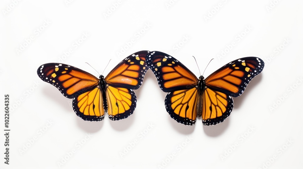 Obraz premium Two Monarch Butterflies