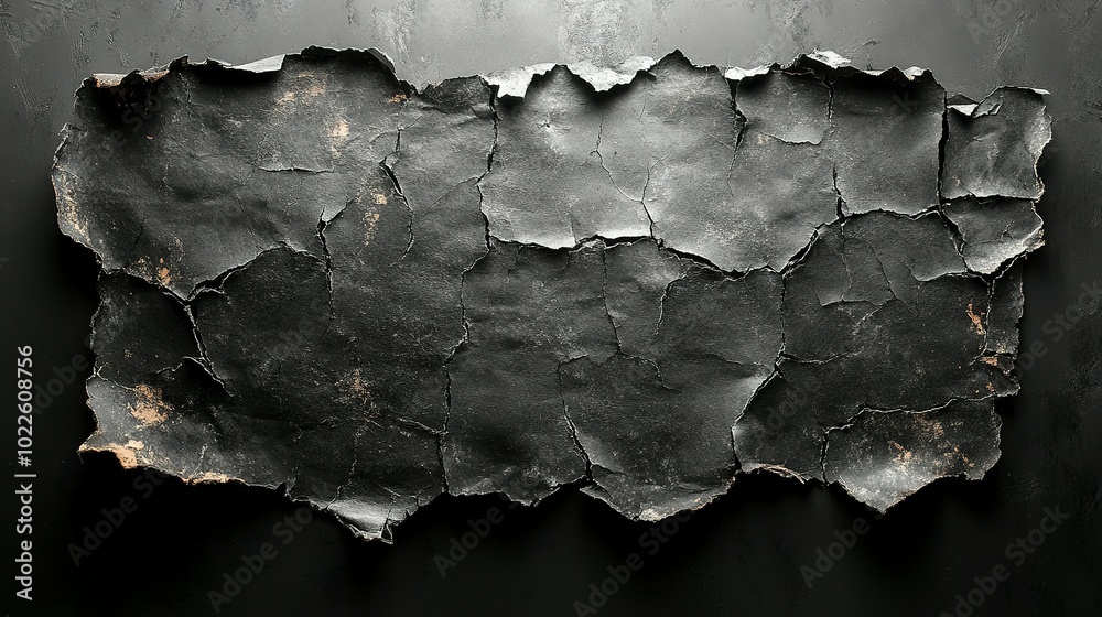 Obraz premium Black, Cracked, Torn Paper Texture