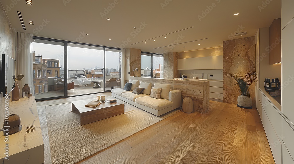 Fototapeta premium Modern luxury living room in a luxury house