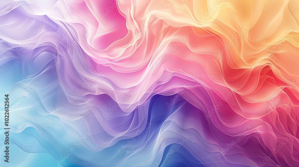 Abstract Wavy Pattern in Vibrant Pastel Colors Abstract Wavy Pattern in Vibrant Pastel Colors