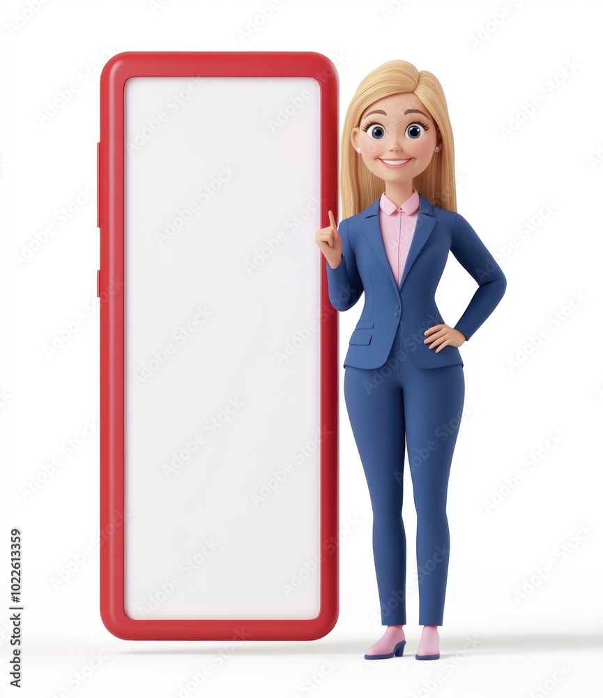 Businesswoman Phone Mockup. Businesswoman Phone Mockup.