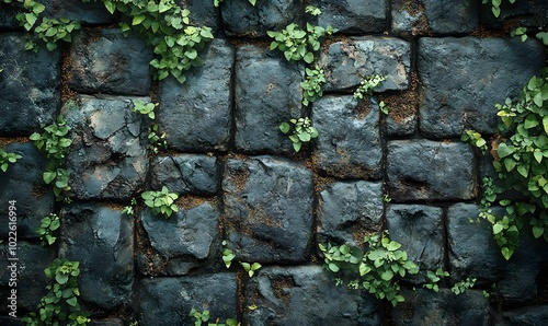 The walls are damaged in some places, medieval city walls, Generative AI