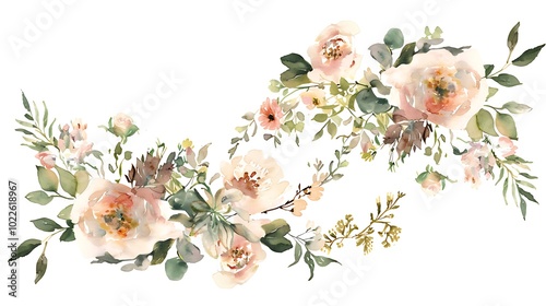 Vibrant Hibiscus Flower with Green Leaves Illustration - Illustrated image of a vibrant hibiscus flower with green leaves. Ideal for tropical themes, nature-inspired designs, and botanical projects.
