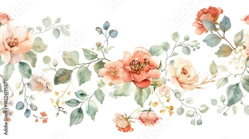 Vibrant Hibiscus Flower with Green Leaves Illustration - Illustrated image of a vibrant hibiscus flower with green leaves. Ideal for tropical themes, nature-inspired designs, and botanical projects.
