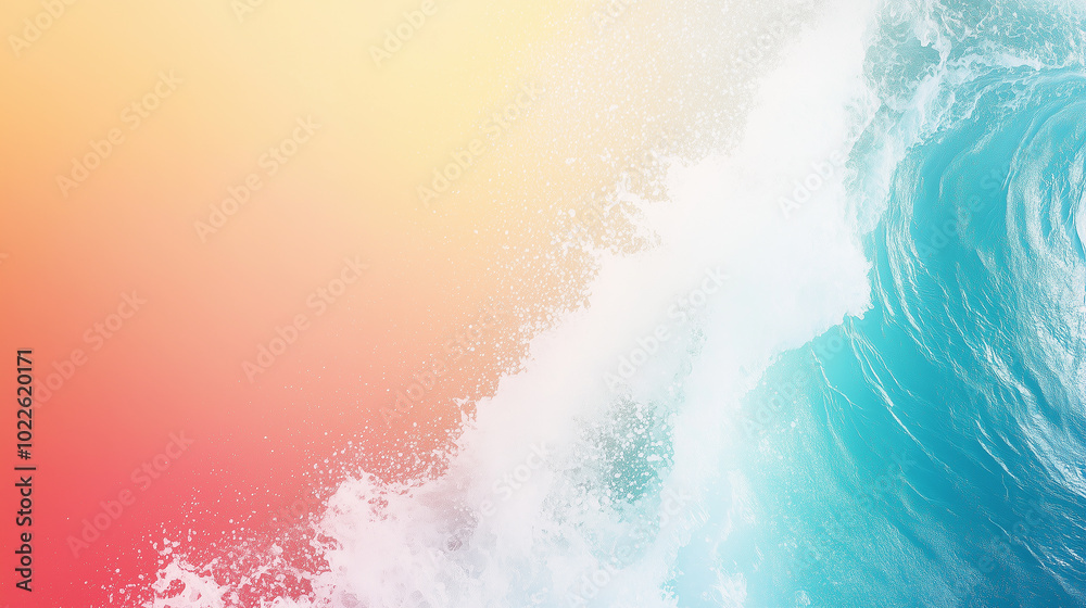 Fototapeta premium A beautiful image of a large ocean wave crashing against the shore. 