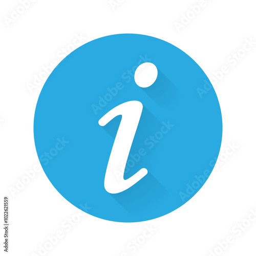 Vector isolated Info icon with transparent background