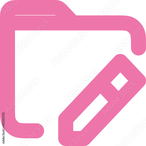 Folder Edit Icon Logo Design