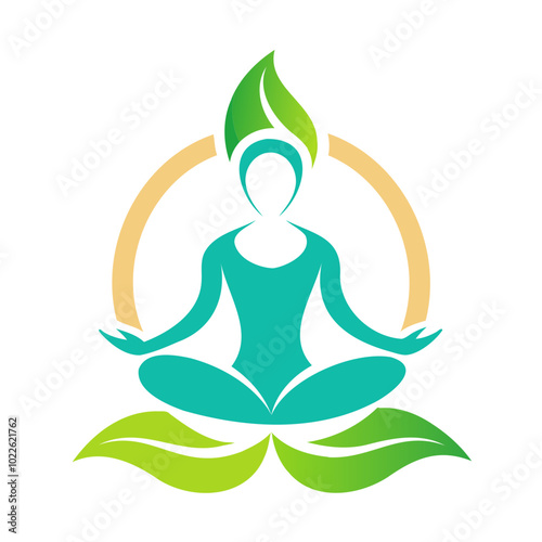 Yoga logo silhouette, meditation relaxation silhouette, set of Yoga icons