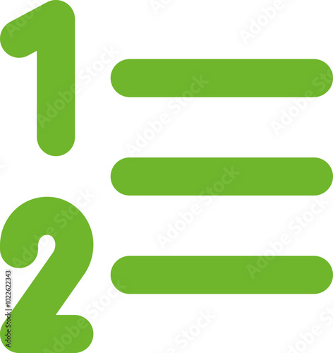 List Ordered Icon Logo Design