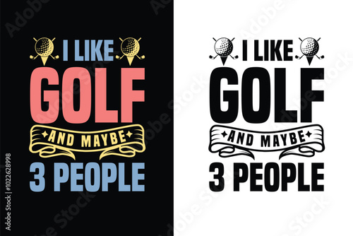 Golf Lover T-shirt Design Templet 