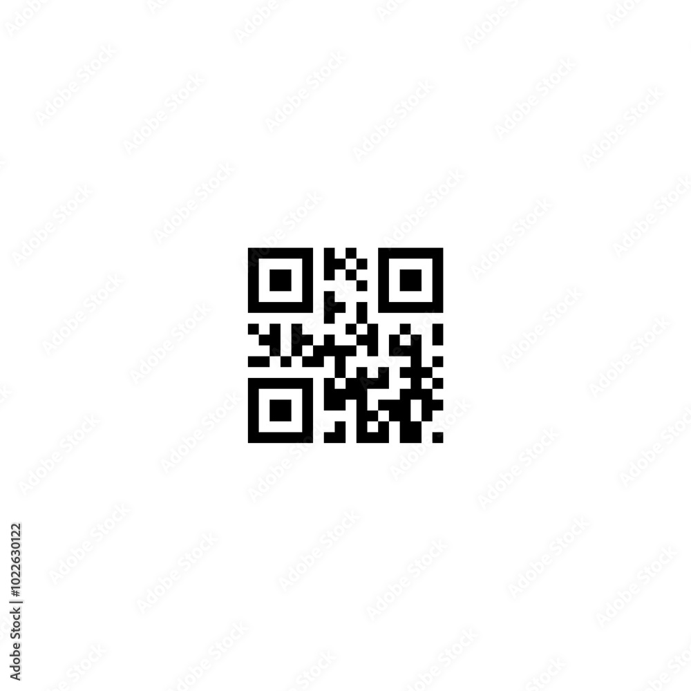 QR code icon isolated on white background QR code icon isolated on white background