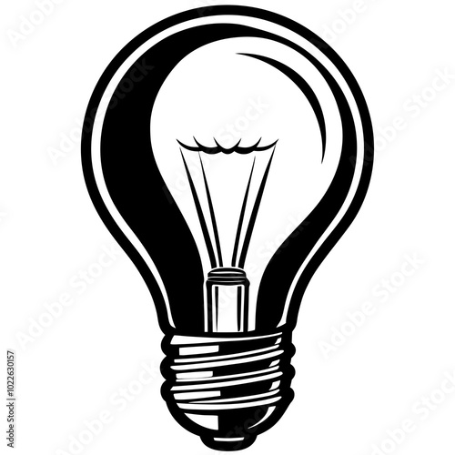 Light bulb vector illustration on a white background