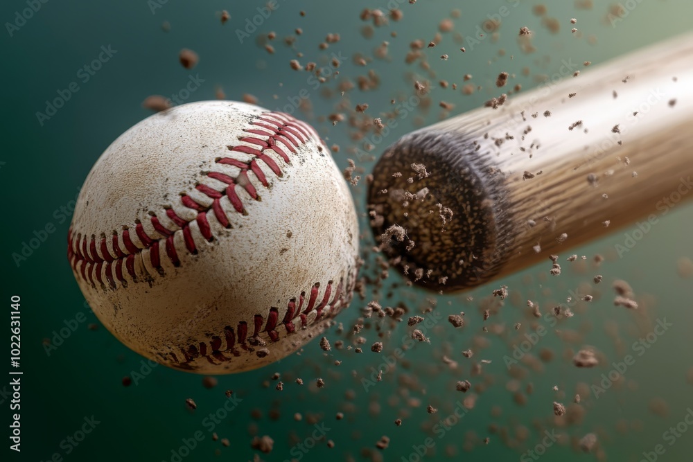 Baseball Hit By Bat With Dirt Explosion Baseball Hit By Bat With Dirt Explosion