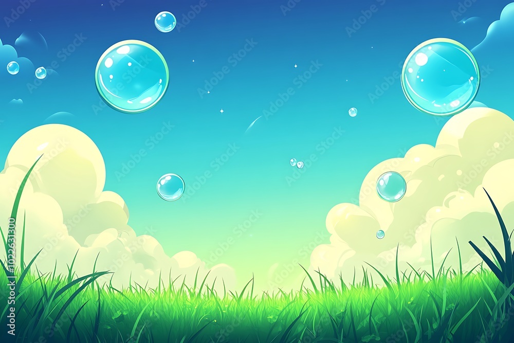 Sky meadow landscape background Sky meadow landscape background