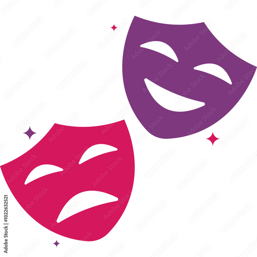 Flat Theater Mask Flat Theater Mask