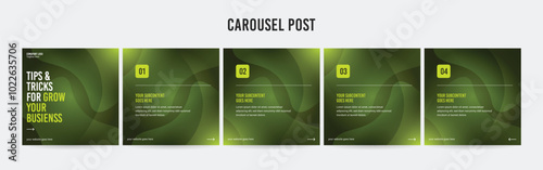 Editable Instagram Carousel Post Layout Set, Social Media Marketing microblog template design, tips & tricks linkedin post template, eps 10.	