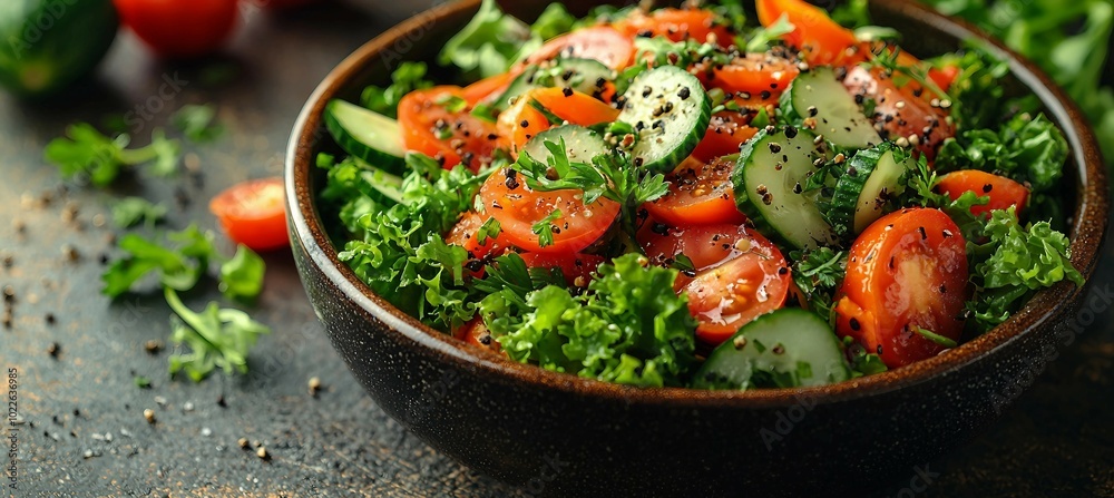Fresh Tomato and Cucumber Salad with Kale Fresh Tomato and Cucumber Salad with Kale