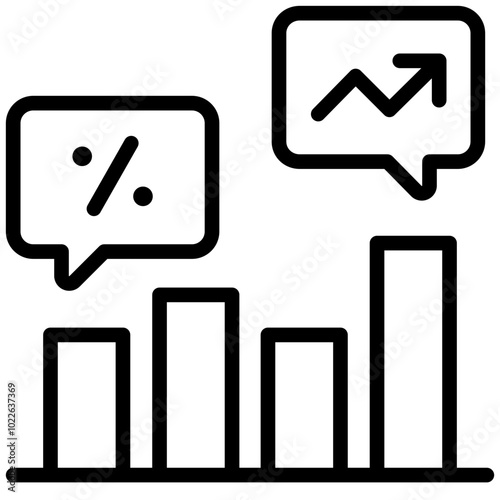 Metric Icon, Black And White Outline Icon Symbol