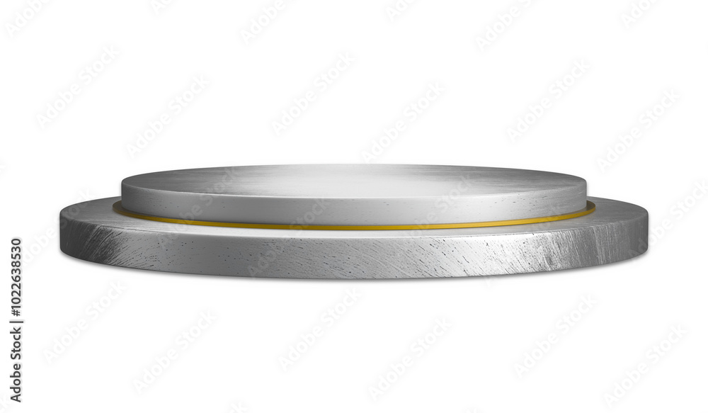 Podium Steel Product display stand production business background 3d rendering 