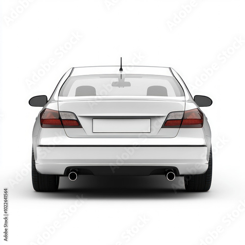 Car Isolated Rear View