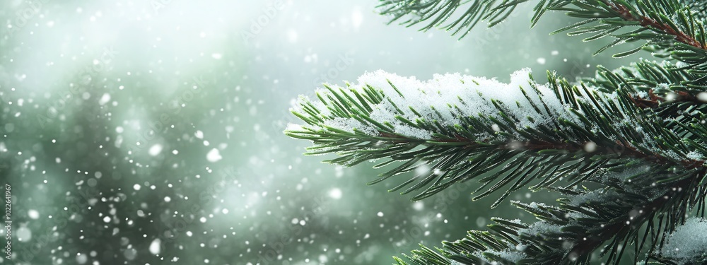 Elegant Festive Pine Branches with Golden Lights, Bokeh Effect Background for Christmas and New Year Celebrations, Abstract Nature Design with Space for Text and Web Banners Elegant Festive Pine Branches with Golden Lights, Bokeh Effect Background for Christmas and New Year Celebrations, Abstract Nature Design with Space for Text and Web Banners