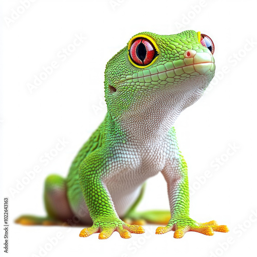 Green Gecko Isolated