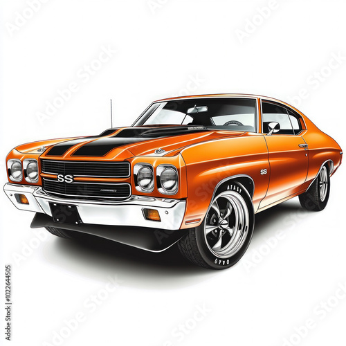 Muscle Car Isolated
