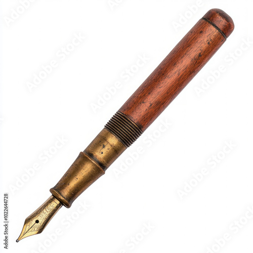 Old Fountain Pen Isolated