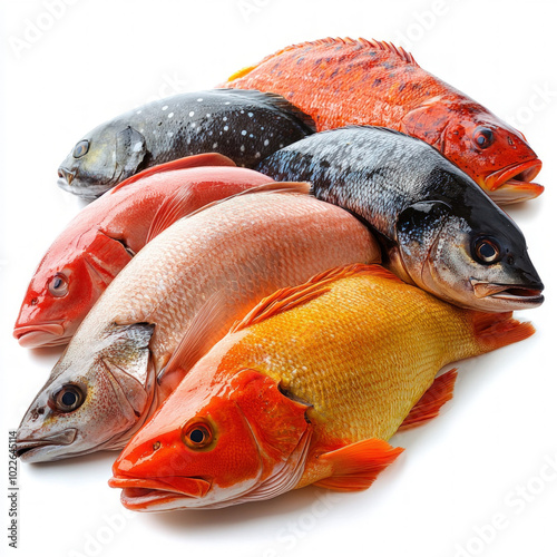 Pile Of Fish Isolated
