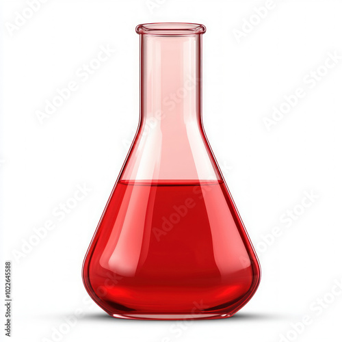 Red Beaker Isolated