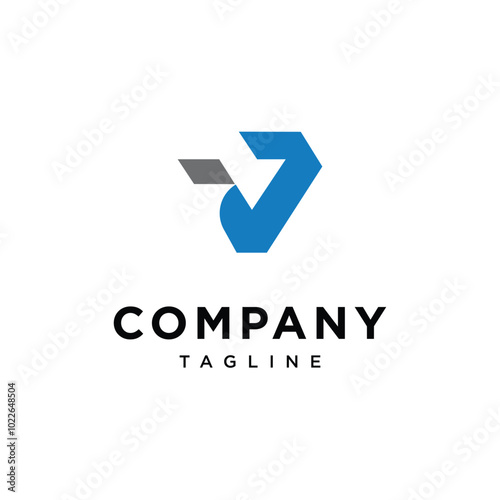 Free Download Letter I V Triangle logo icon vector - GFXLoad