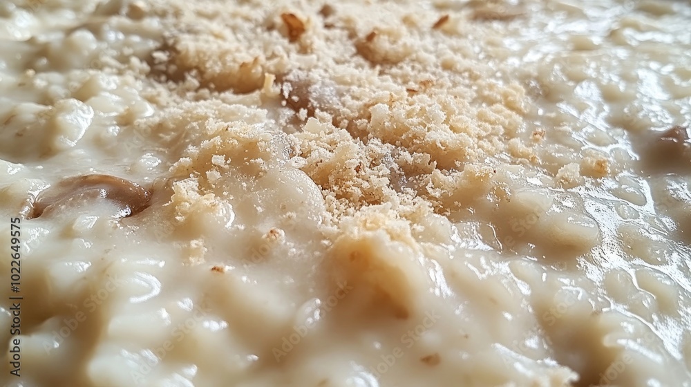 Creamy Oatmeal with Nut Topping for Breakfast Delight Creamy Oatmeal with Nut Topping for Breakfast Delight