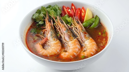 Fresh Shrimp Soup with Herbs and Spices