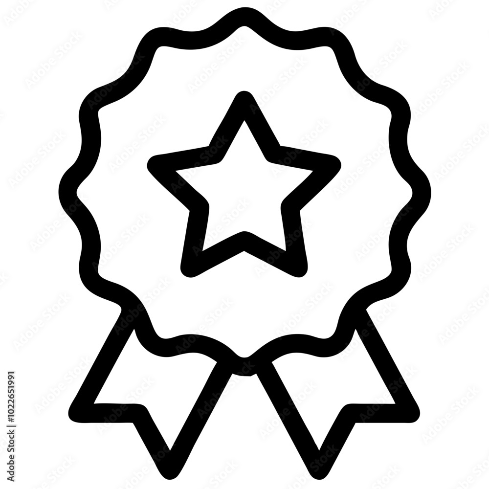 Achievement badge icon for business and marketing success Achievement badge icon for business and marketing success