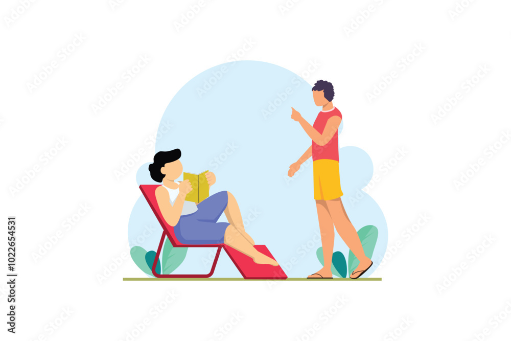 Weekend Activity Flat Design Illustration Weekend Activity Flat Design Illustration