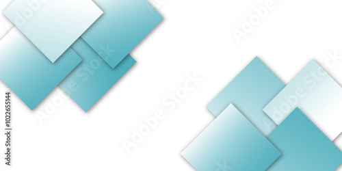 Square pattern on banner with shadow. Abstract  color geometric background with copy space. Modern and minimal concept. You can use for cover, poster, banner web.