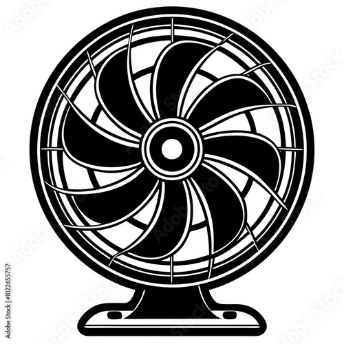 electric fan vector illustration on a white background