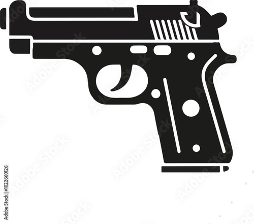 9mm pistol bullets and handgun.