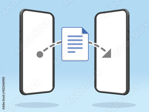 Smartphone Transfer File Work Document Paper