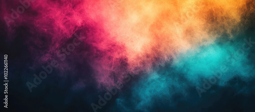 Abstract colorful cloudy texture with vibrant red, blue and yellow hues