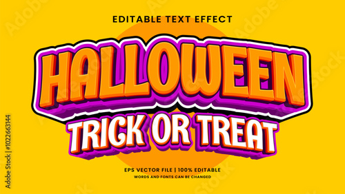 Halloween trick or treat editable text effect