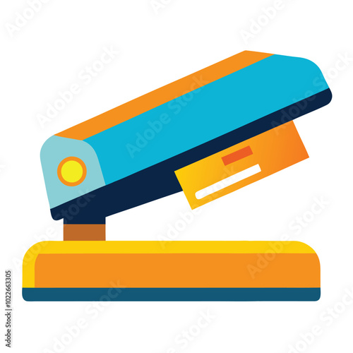 A stapler glowing isolated vector illustration 