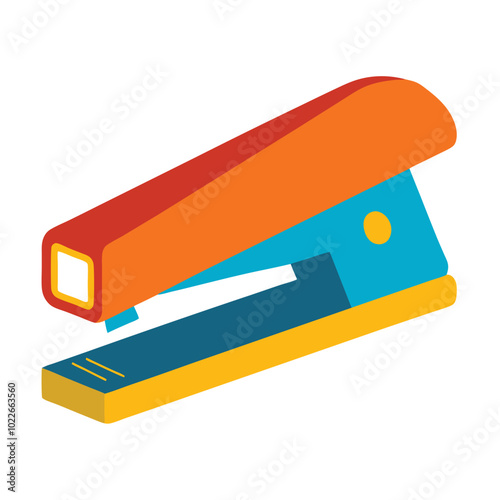 A stapler glowing isolated vector illustration 