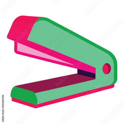 A stapler glowing isolated vector illustration 
