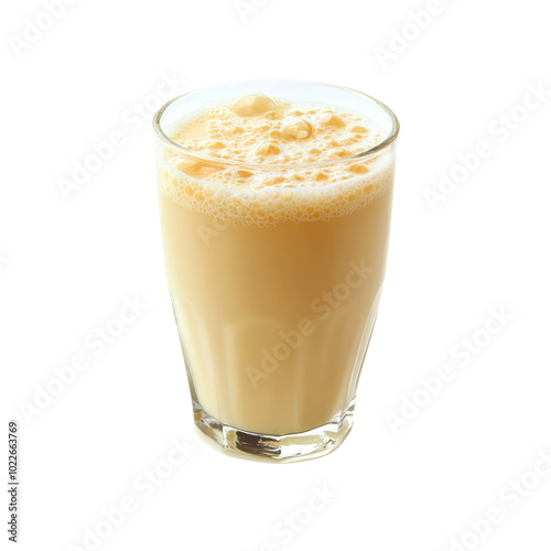 Glass of Soy Milk with Foam