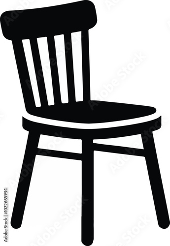 Hand-drawn vintage chairs in woodcut style, black and white sketch vector illustration 