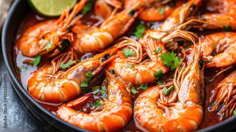 Fresh Shrimp in Spicy Marinade with Herbs and Citrus Fresh Shrimp in Spicy Marinade with Herbs and Citrus