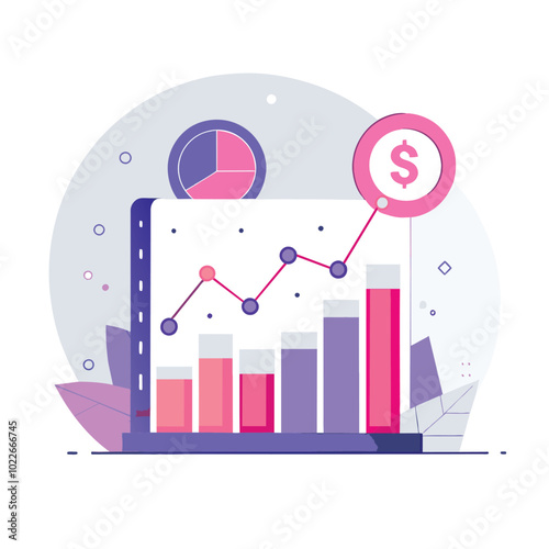  india economic financial vision investment stock business illustration