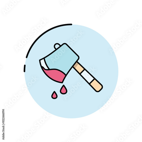 Bloody Axe vector icon