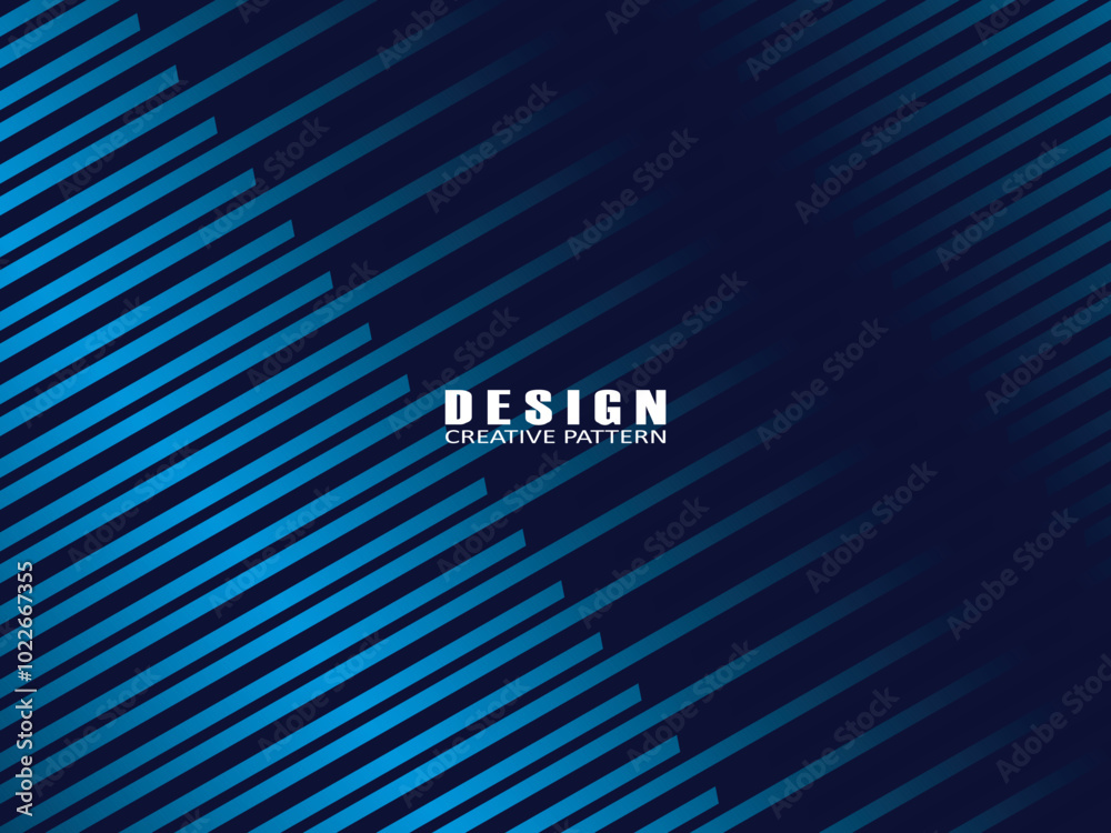 Premium background design with diagonal dark blue stripes pattern. Vector horizontal template for digital luxury business banner, contemporary formal invitation, luxury voucher, gift certificate.